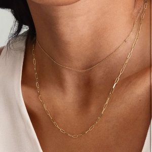 New Mejuri Boyfriend Bold Chain Necklace 14k gold 18”